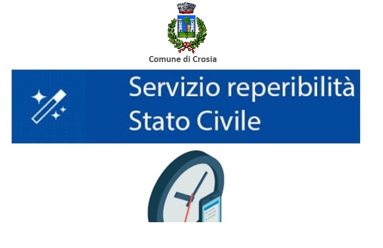 Reperibilità personale Ufficio di Stato Civile per i giorni 27 e 28 aprile 2024